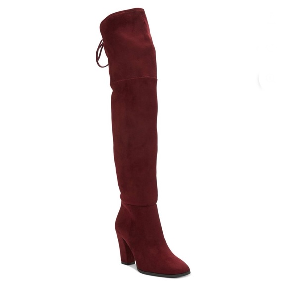 Vince Camuto Tapley Women's Burgundy Over-The-Knee Boots - Picture 2 of 7